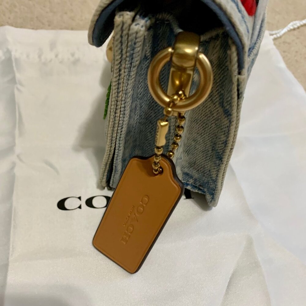 Coach Denim Tabby 20 with Cherries NWT - Picture 6 of 13